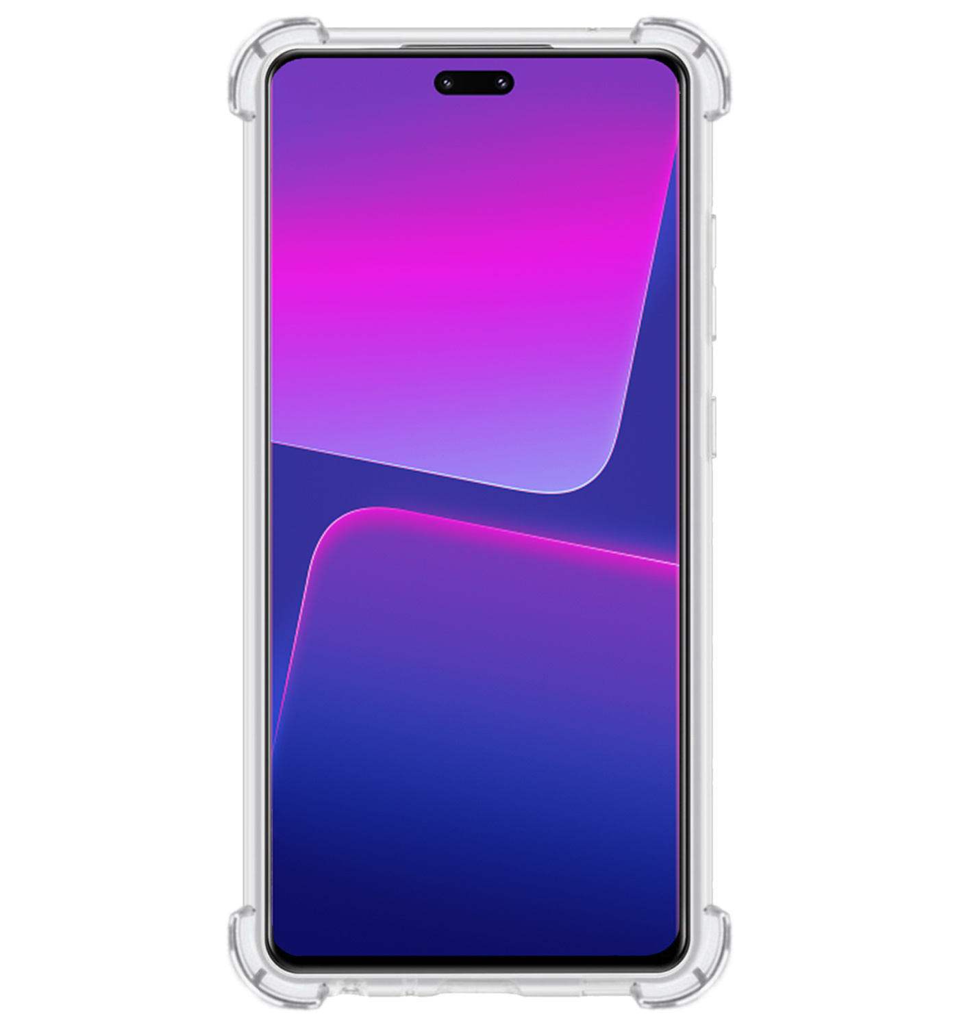 Nomfy Hoesje Geschikt voor Xiaomi 13 Lite Hoesje Shock Proof Cover Case Shockproof Met 2x Screenprotector - Hoes Geschikt voor Xiaomi 13 Lite Hoes Siliconen Back Case - Transparant