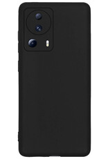 Nomfy Hoesje Geschikt voor Xiaomi 13 Lite Hoesje Siliconen Cover Case - Hoes Geschikt voor Xiaomi 13 Lite Hoes Back Case - Zwart