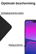 Nomfy Hoesje Geschikt voor Xiaomi 13 Lite Hoesje Siliconen Cover Case - Hoes Geschikt voor Xiaomi 13 Lite Hoes Back Case - Zwart