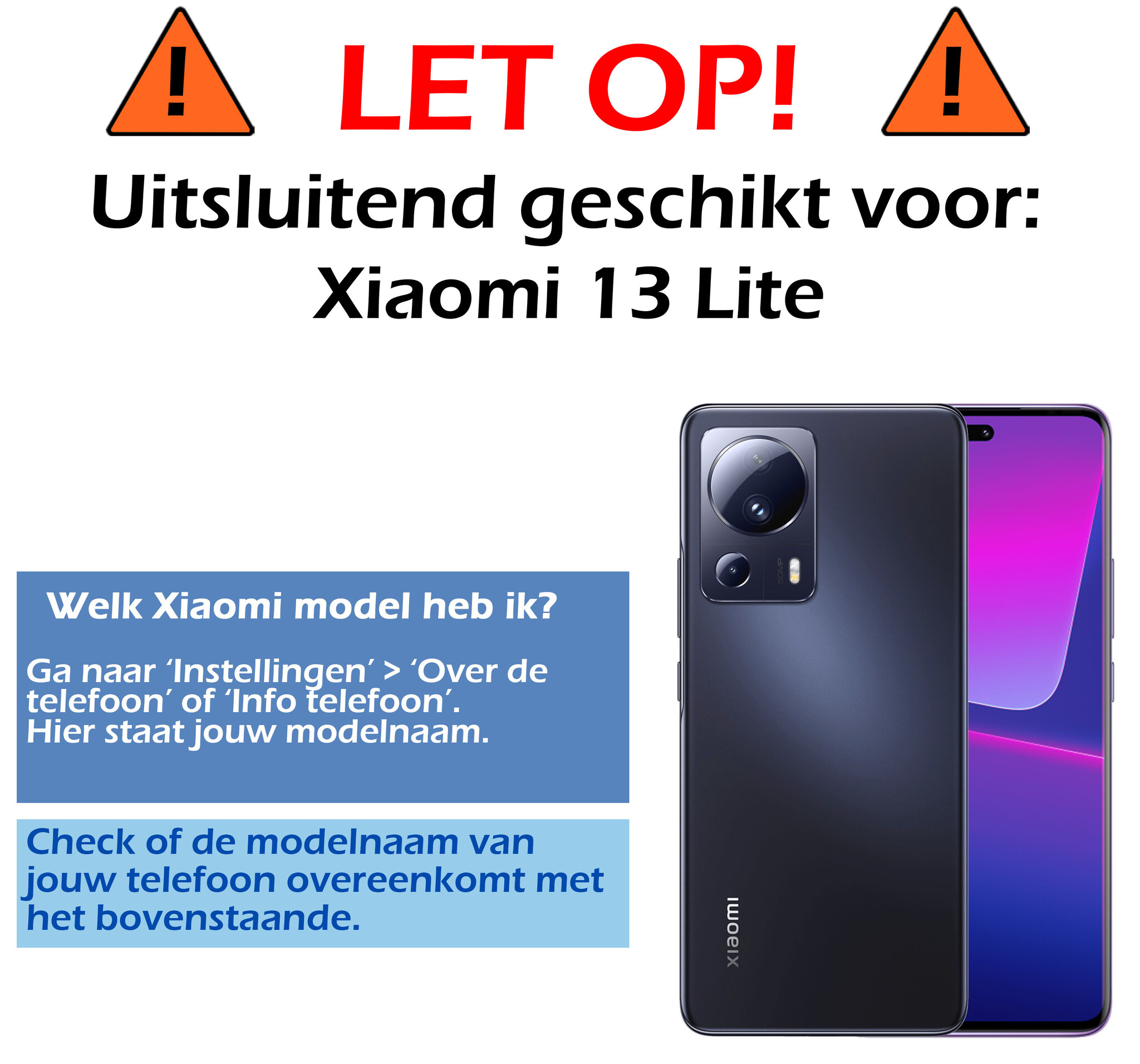 Nomfy Hoesje Geschikt voor Xiaomi 13 Lite Hoesje Siliconen Cover Case - Hoes Geschikt voor Xiaomi 13 Lite Hoes Back Case - 2-PACK - Zwart