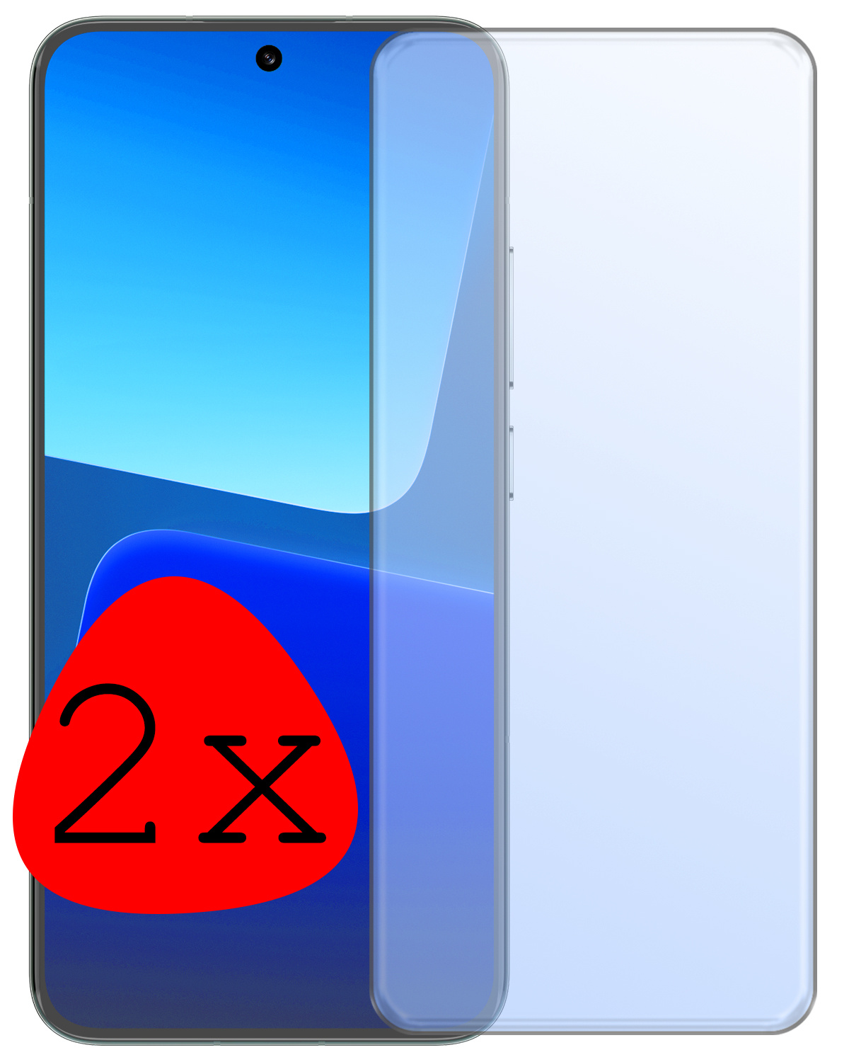 BASEY. Screenprotector Geschikt voor Xiaomi 13 Screenprotector Tempered Glass - Screenprotector Geschikt voor Xiaomi 13 Beschermglas Screen Protector Glas - 2 Stuks