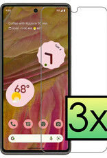 NoXx Screenprotector Geschikt voor Google Pixel 7A Screenprotector Tempered Glass Gehard Glas Beschermglas - 3x