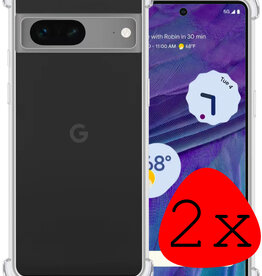BASEY. BASEY. Google Pixel 7a Hoesje Shockproof - Transparant - 2 PACK