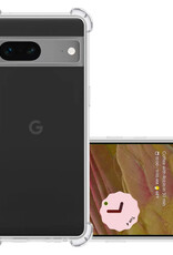 NoXx Hoes Geschikt voor Google Pixel 7A Hoesje Siliconen Cover Shock Proof Back Case Shockproof Hoes - Transparant