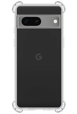 NoXx Hoes Geschikt voor Google Pixel 7A Hoesje Siliconen Cover Shock Proof Back Case Shockproof Hoes - Transparant - 2x