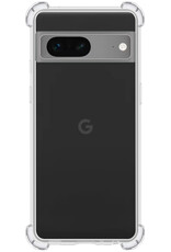 BASEY. Hoes Geschikt voor Google Pixel 7A Hoesje Shock Proof Case Hoes Siliconen Met Screenprotector - Hoesje Geschikt voor Google Pixel 7A Hoes Cover Shockproof - Transparant