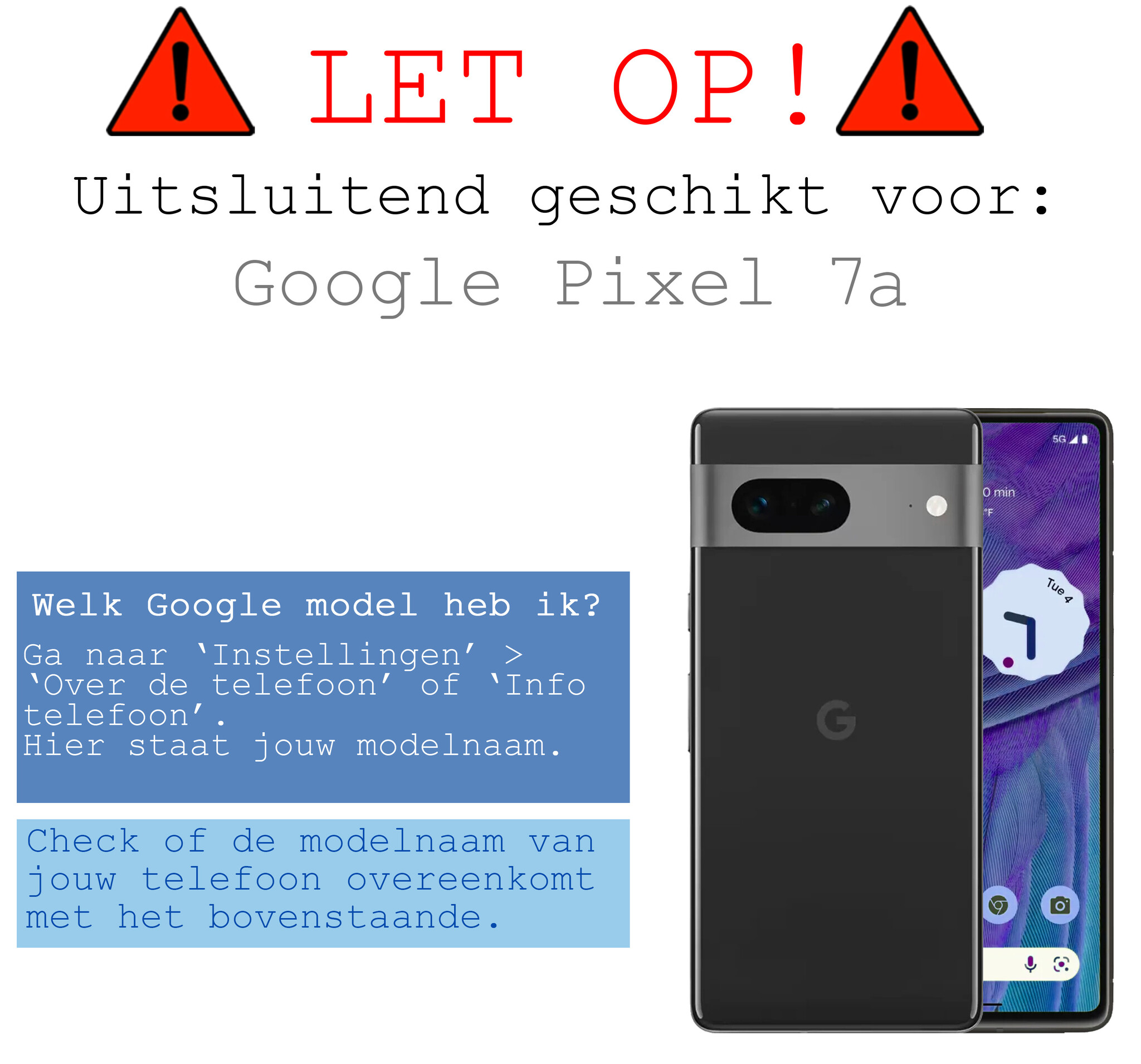 BASEY. Hoes Geschikt voor Google Pixel 7A Hoesje Shock Proof Case Hoes Siliconen Met 2x Screenprotector - Hoesje Geschikt voor Google Pixel 7A Hoes Cover Shockproof - Transparant