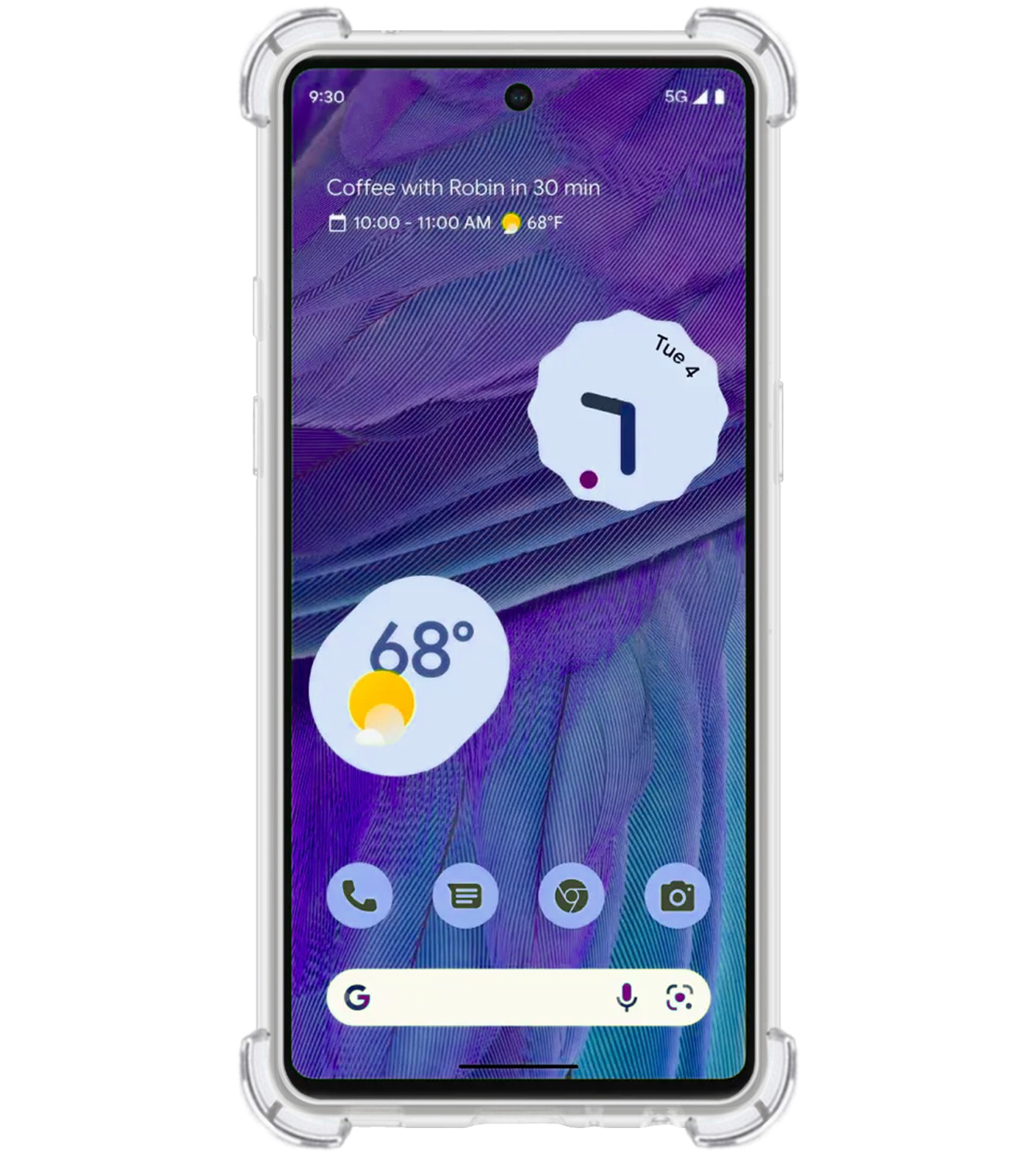 BASEY. Hoes Geschikt voor Google Pixel 7A Hoesje Shock Proof Case Hoes Siliconen Met 2x Screenprotector - Hoesje Geschikt voor Google Pixel 7A Hoes Cover Shockproof - Transparant