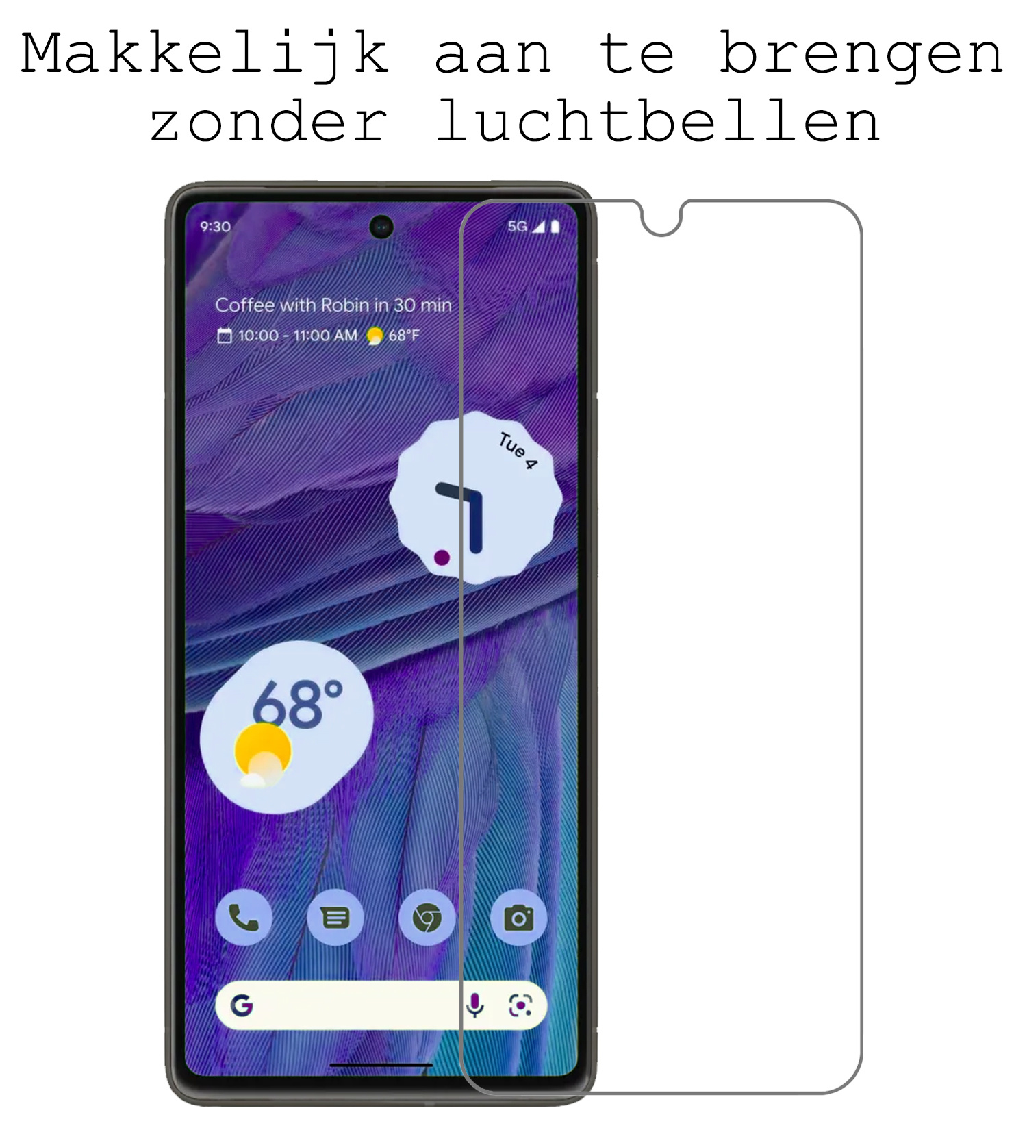 BASEY. Hoes Geschikt voor Google Pixel 7A Hoesje Shock Proof Case Hoes Siliconen Met 2x Screenprotector - Hoesje Geschikt voor Google Pixel 7A Hoes Cover Shockproof - Transparant