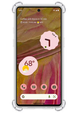 NoXx Hoes Geschikt voor Google Pixel 7A Hoesje Siliconen Cover Shock Proof Back Case Shockproof Hoes Met 2x Screenprotector - Transparant