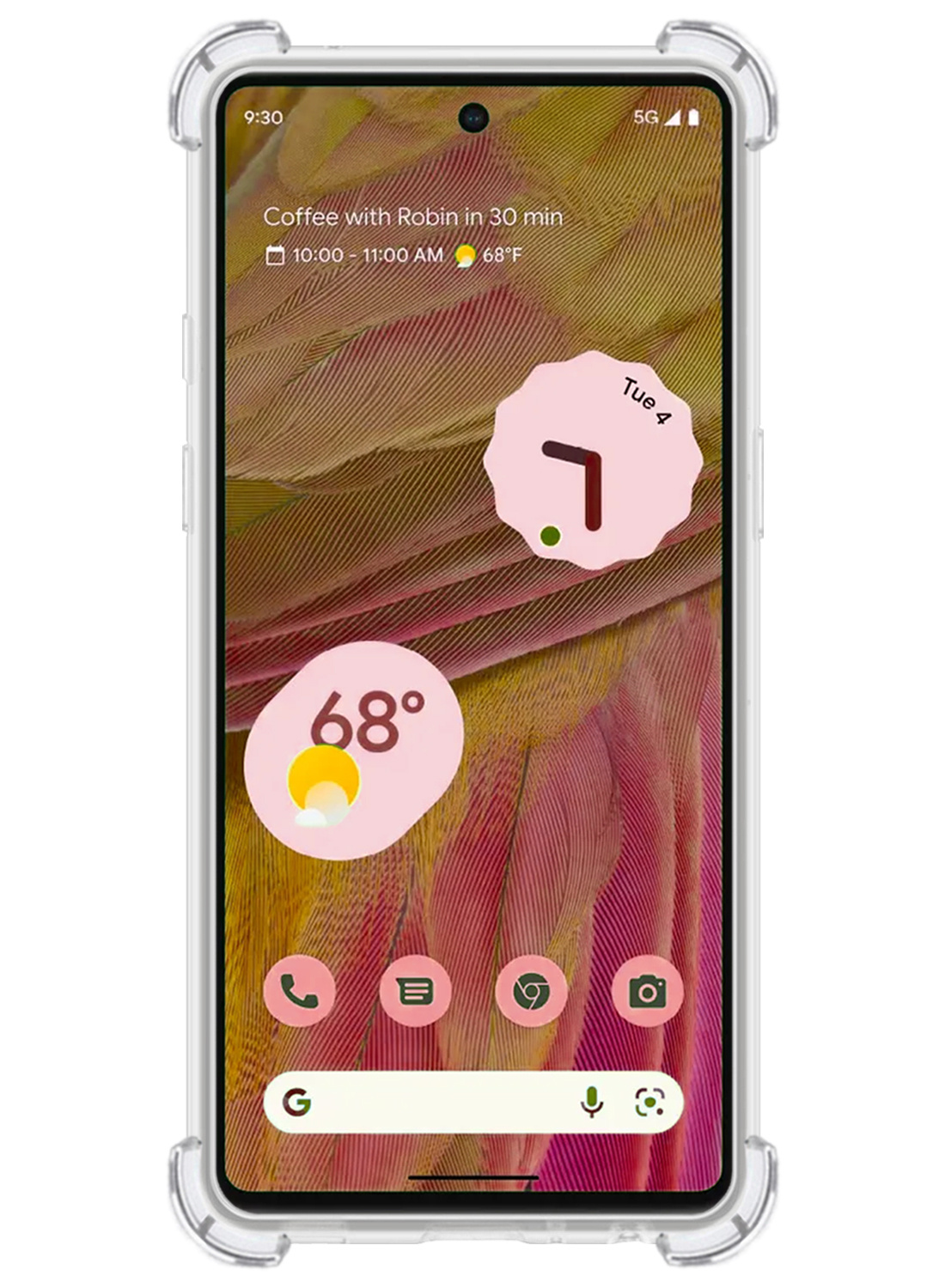 NoXx Hoes Geschikt voor Google Pixel 7A Hoesje Siliconen Cover Shock Proof Back Case Shockproof Hoes Met Screenprotector - Transparant