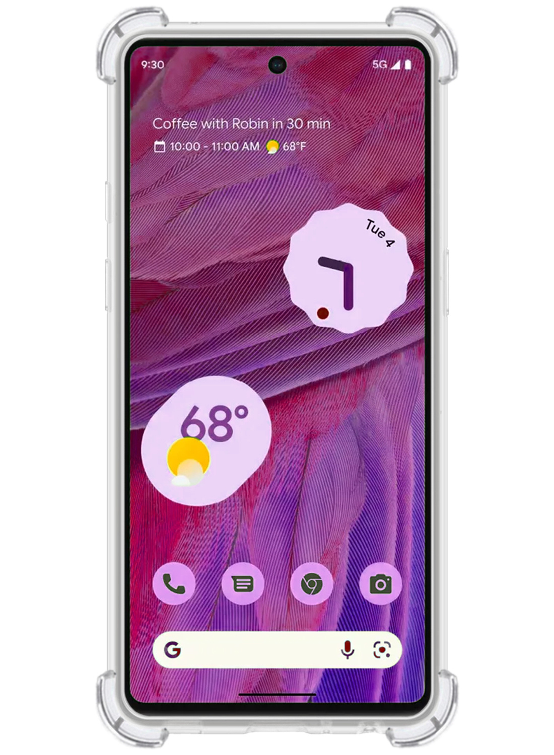Nomfy Hoesje Geschikt voor Google Pixel 7A Hoesje Shock Proof Cover Case Shockproof Met Screenprotector - Hoes Geschikt voor Google Pixel 7A Hoes Siliconen Back Case - Transparant