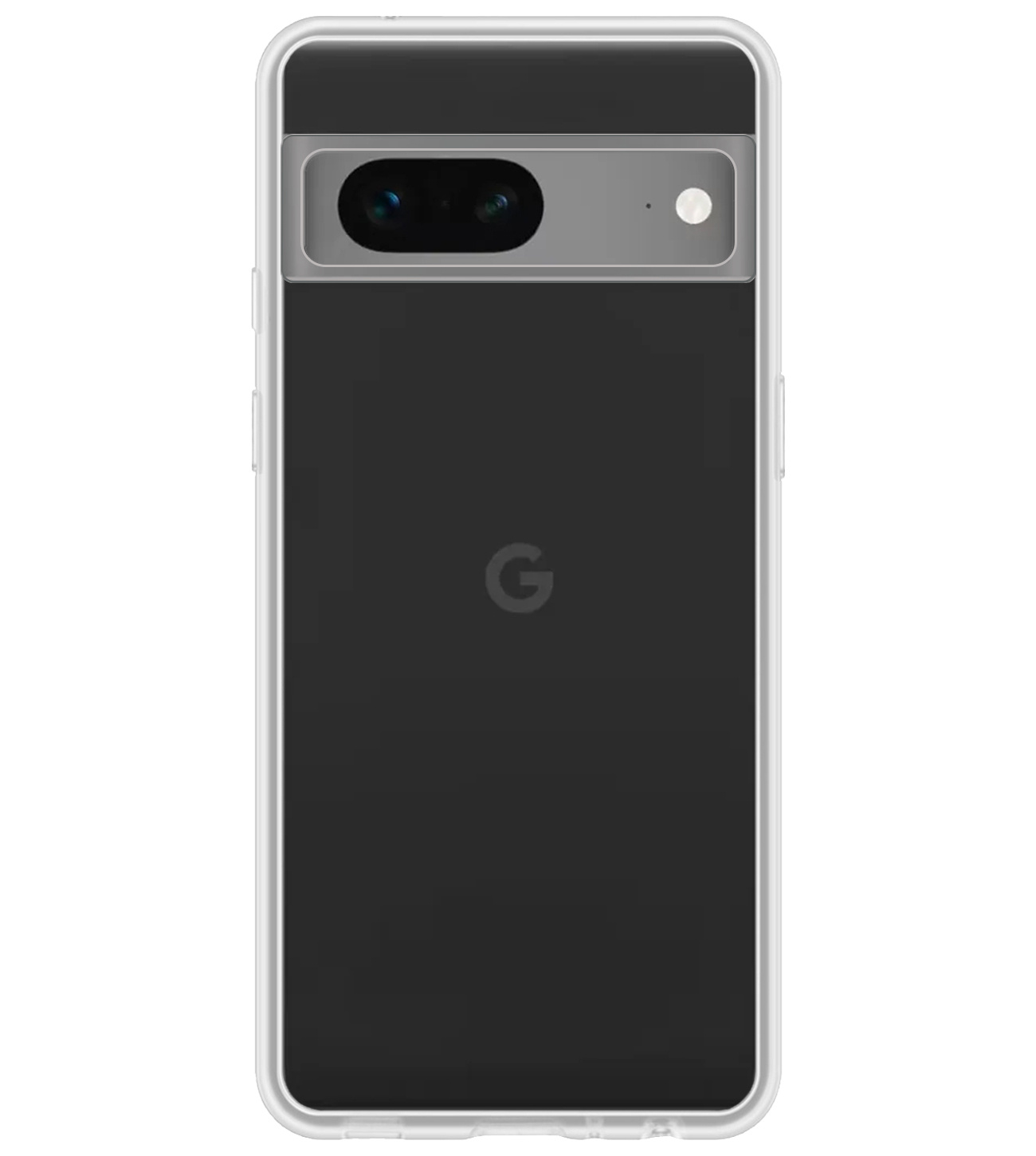 BASEY. Hoes Geschikt voor Google Pixel 7A Hoesje Siliconen Back Cover Case - Hoesje Geschikt voor Google Pixel 7A Hoes Cover Hoesje - Transparant - 2 Stuks