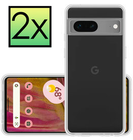 NoXx NoXx Google Pixel 7a Hoesje Siliconen - Transparant - 2 PACK