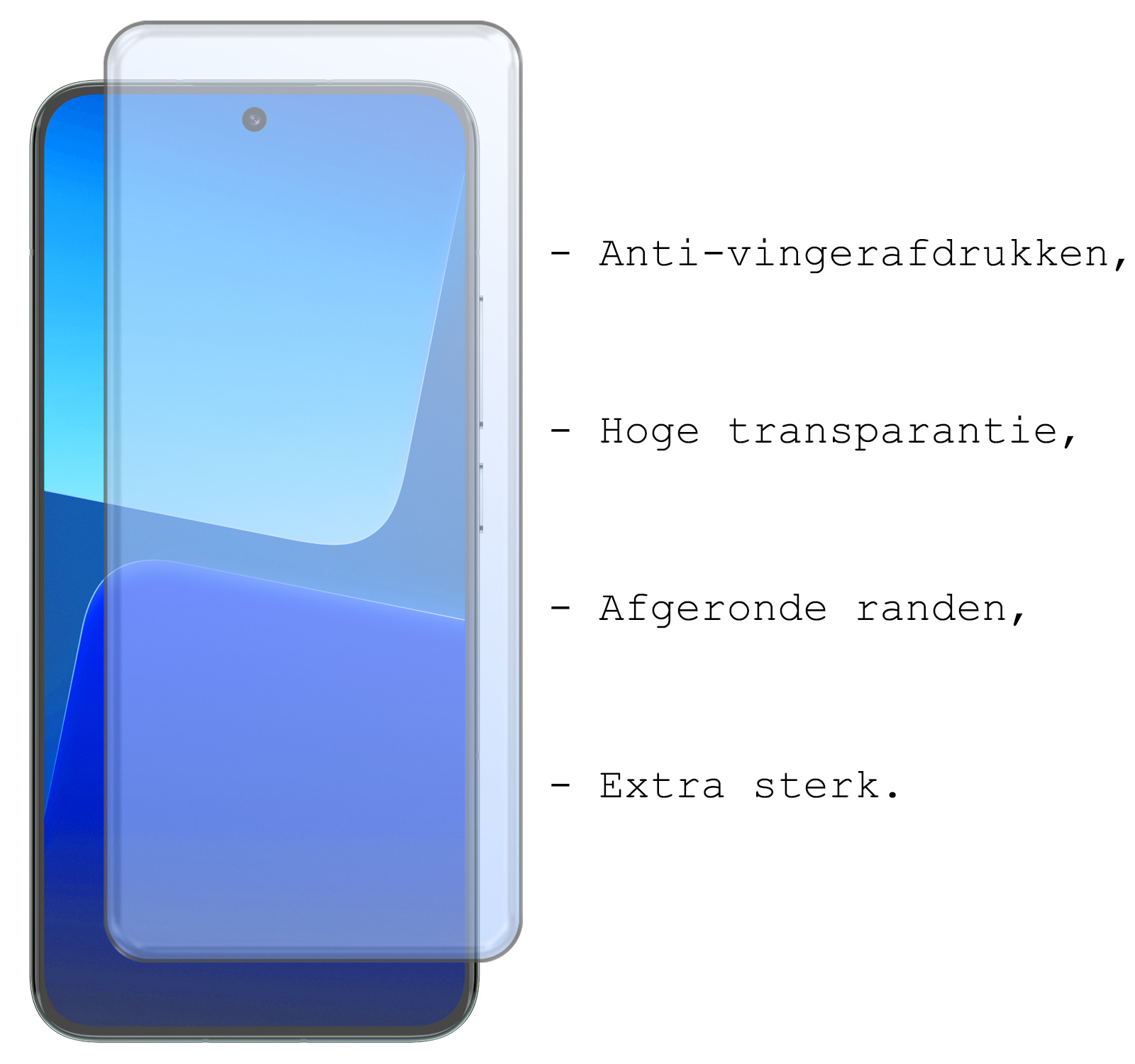 BASEY. Hoes Geschikt voor Xiaomi 13 Hoesje Shock Proof Case Hoes Siliconen Met 2x Screenprotector - Hoesje Geschikt voor Xiaomi 13 Hoes Cover Shockproof - Transparant