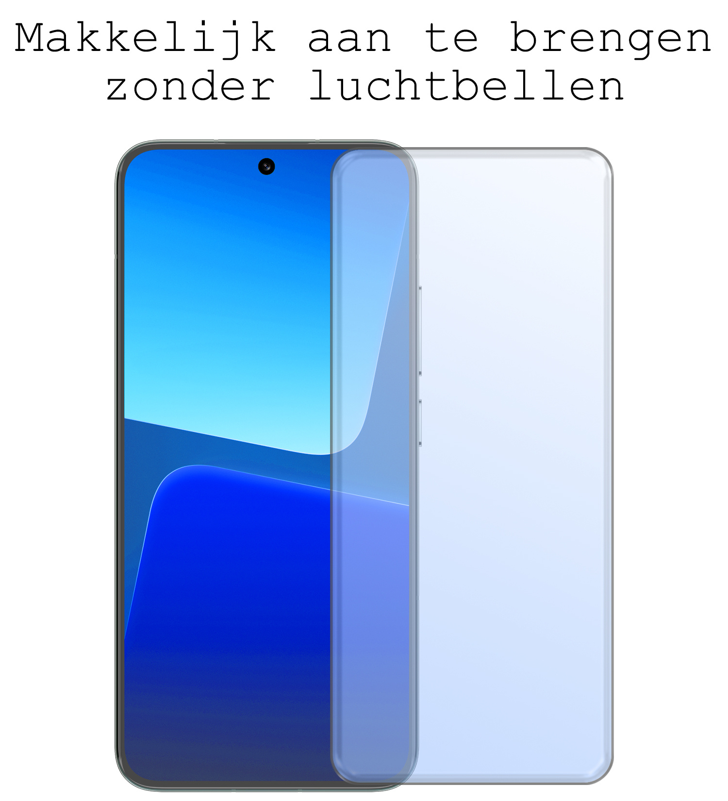 BASEY. Hoes Geschikt voor Xiaomi 13 Hoesje Shock Proof Case Hoes Siliconen Met 2x Screenprotector - Hoesje Geschikt voor Xiaomi 13 Hoes Cover Shockproof - Transparant