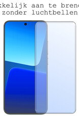 BASEY. Hoes Geschikt voor Xiaomi 13 Hoesje Siliconen Back Cover Case Met Screenprotector - Hoesje Geschikt voor Xiaomi 13 Hoes Cover Hoesje - Transparant