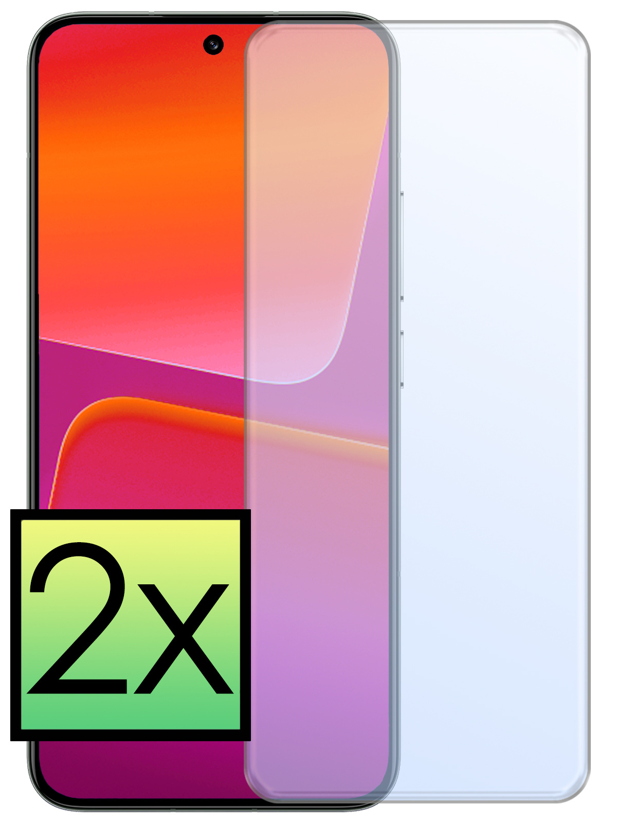 NoXx Screenprotector Geschikt voor Xiaomi 13 Screenprotector Tempered Glass Gehard Glas Beschermglas - 2x