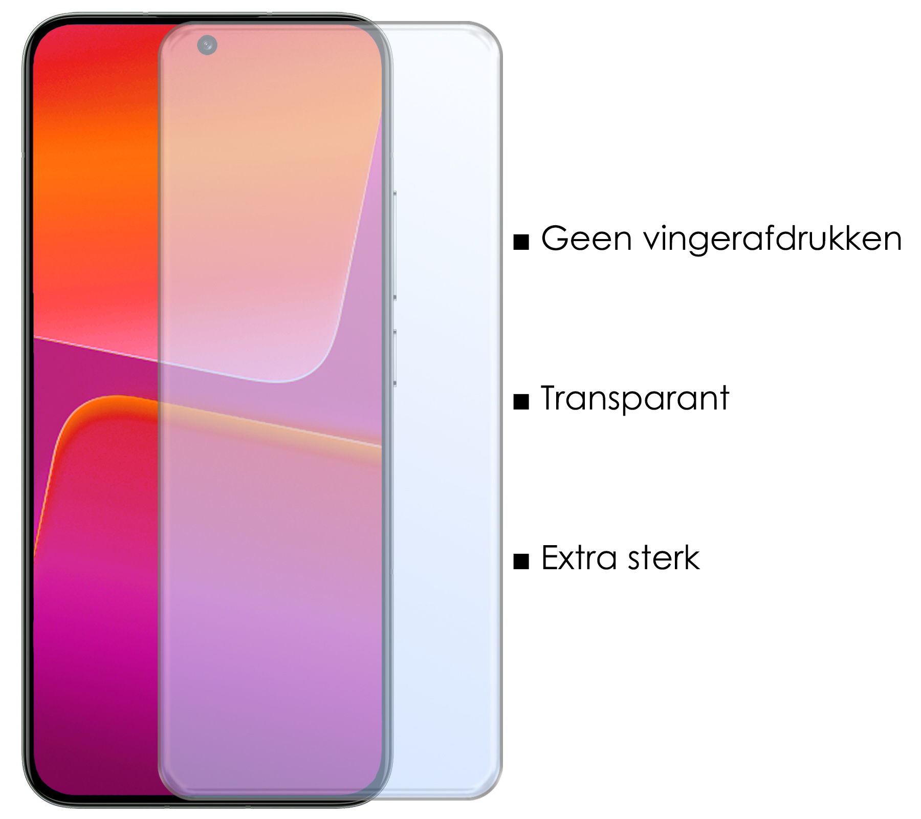 NoXx Hoes Geschikt voor Xiaomi 13 Hoesje Cover Siliconen Back Case Hoes Met Screenprotector - Transparant