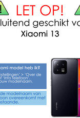 NoXx Hoes Geschikt voor Xiaomi 13 Hoesje Cover Siliconen Back Case Hoes Met Screenprotector - Zwart