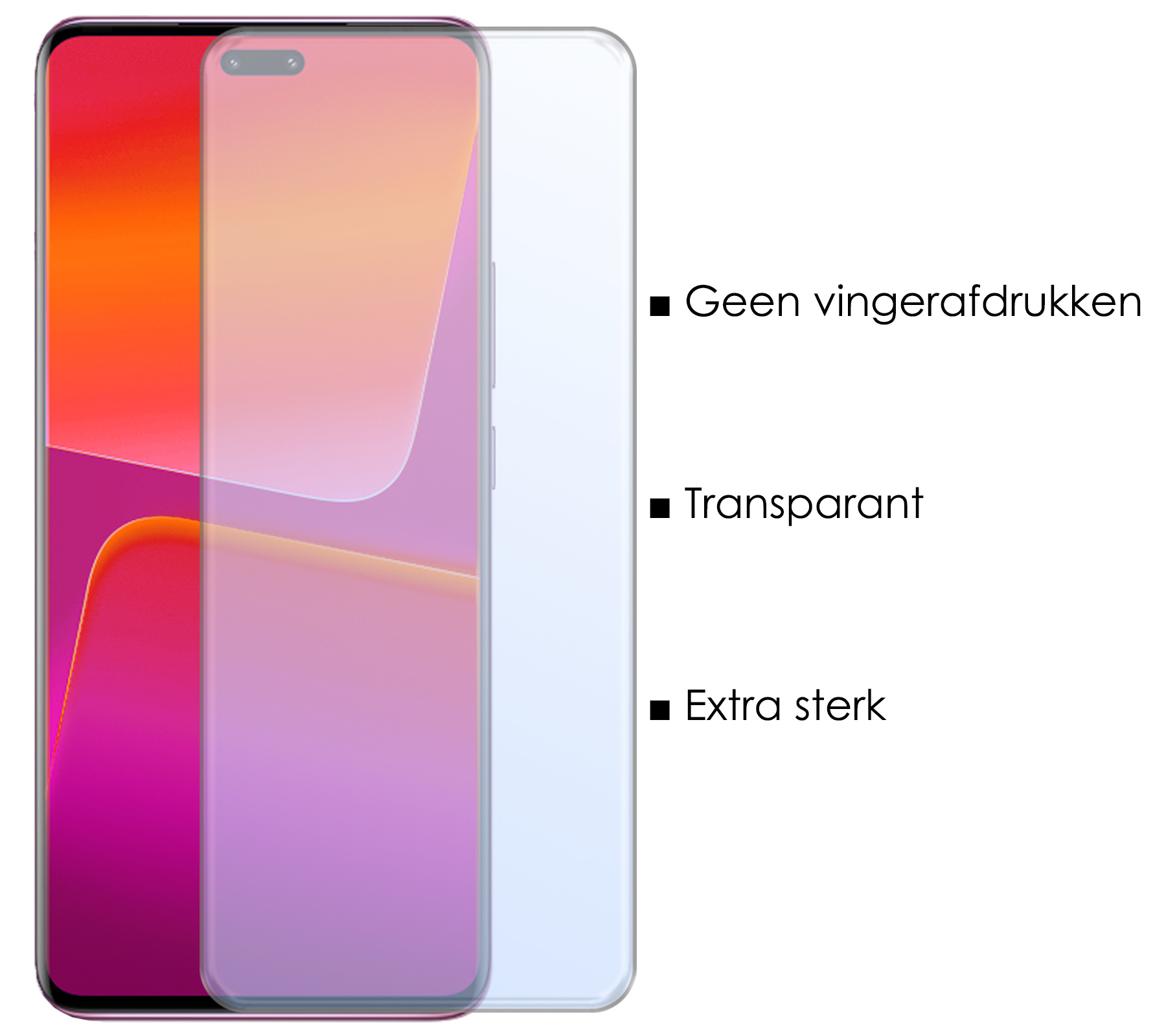NoXx Screenprotector Geschikt voor Xiaomi 13 Lite Screenprotector Tempered Glass Gehard Glas Beschermglas