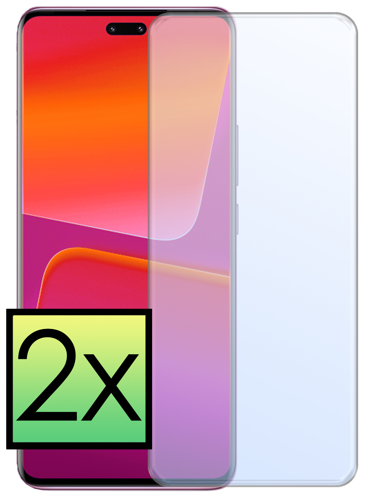 NoXx Screenprotector Geschikt voor Xiaomi 13 Lite Screenprotector Tempered Glass Gehard Glas Beschermglas - 2x
