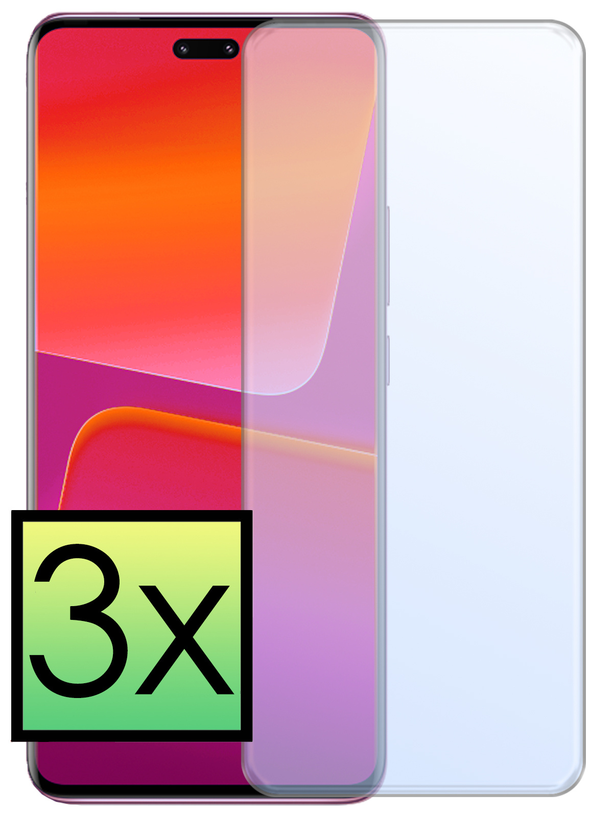 NoXx Xiaomi 13 Lite Screenprotector Tempered Glass Gehard Glas Beschermglas - 3x