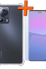 Nomfy Xiaomi 13 Lite Hoesje Shockproof Cover Case Met Screenprotector - Xiaomi 13 Lite Shock Proof Back Case - Transparant