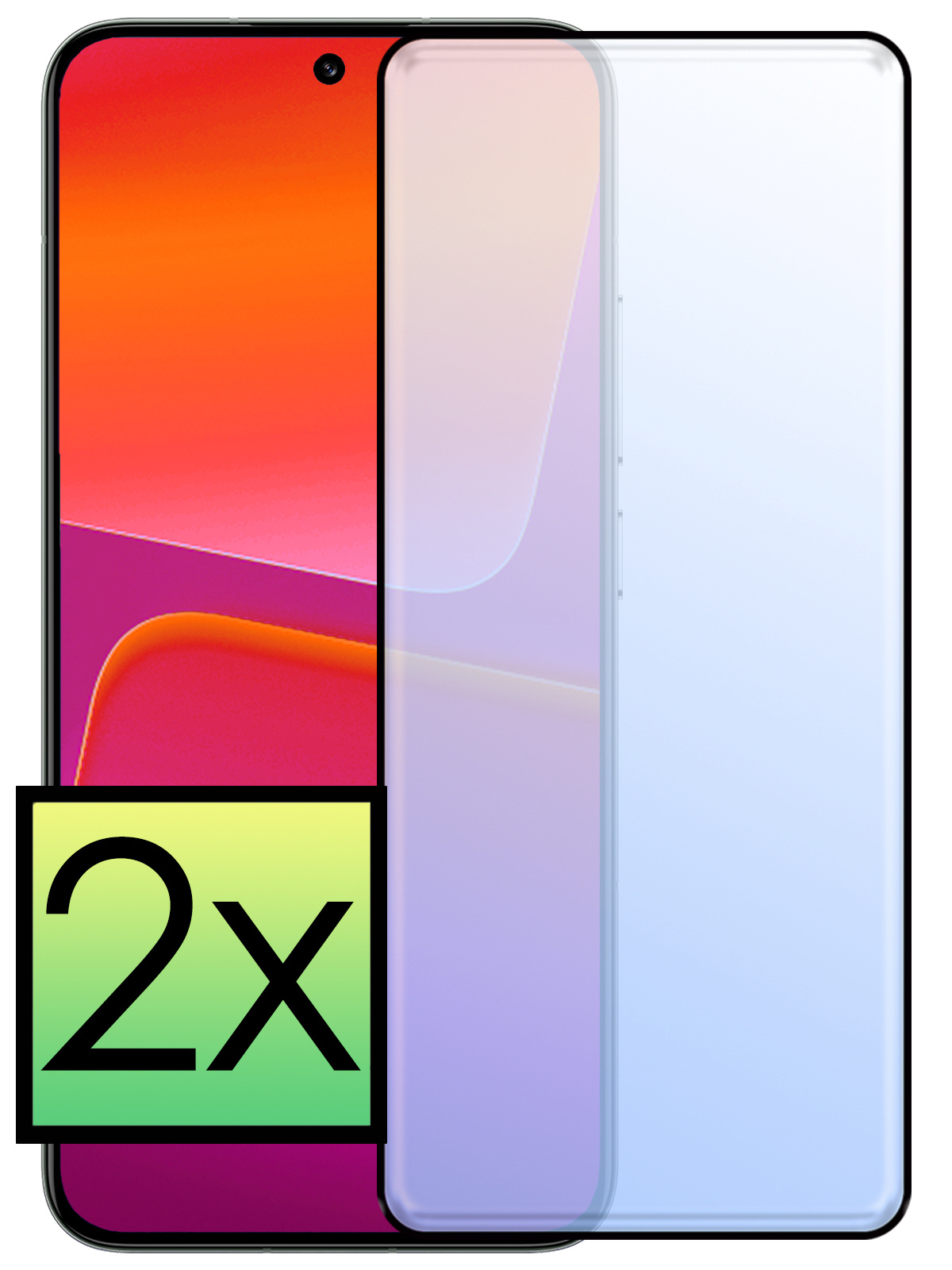 NoXx Screenprotector Geschikt voor Xiaomi 13 Pro Screenprotector Tempered Glass Gehard Glas Full Cover - 2x
