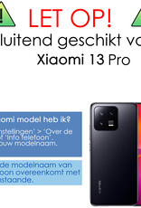 NoXx Screenprotector Geschikt voor Xiaomi 13 Pro Screenprotector Tempered Glass Gehard Glas Full Cover - 3x