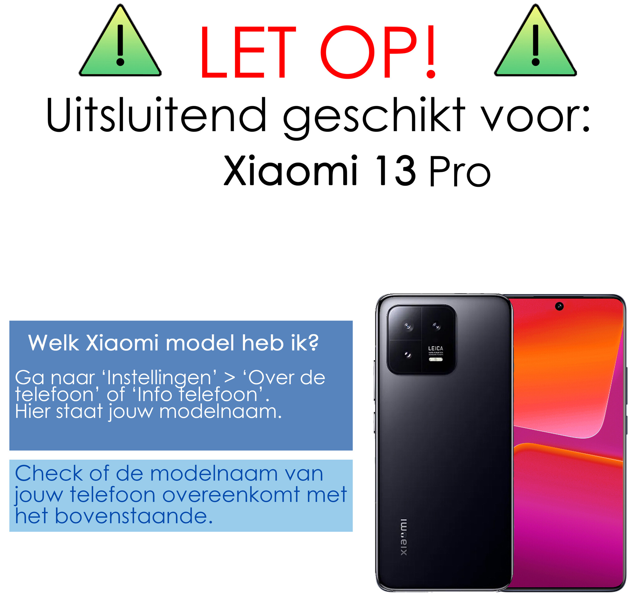 NoXx Hoes Geschikt voor Xiaomi 13 Pro Hoesje Siliconen Cover Shock Proof Back Case Shockproof Hoes Met Screenprotector - Transparant