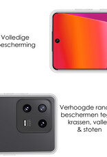 NoXx Hoes Geschikt voor Xiaomi 13 Pro Hoesje Siliconen Cover Shock Proof Back Case Shockproof Hoes Met Screenprotector - Transparant
