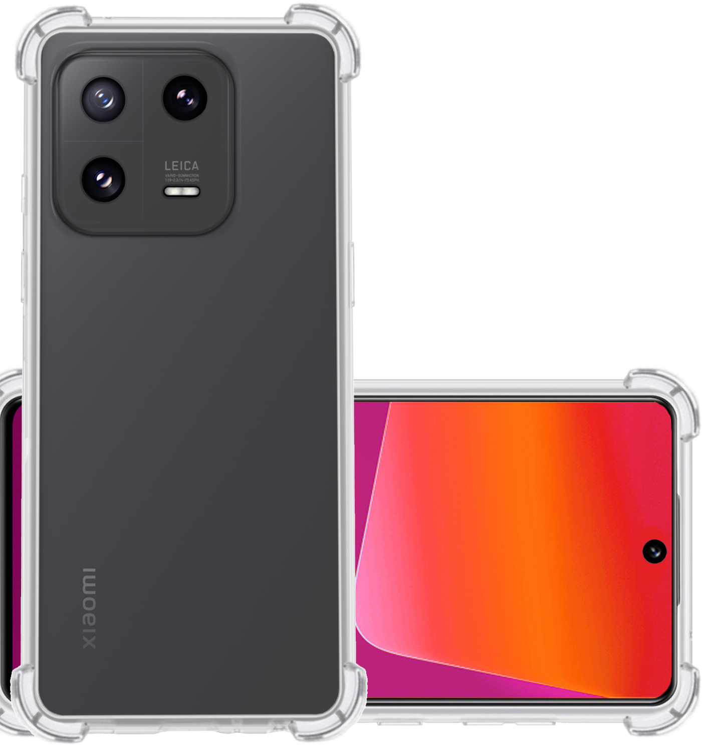 NoXx Hoes Geschikt voor Xiaomi 13 Pro Hoesje Siliconen Cover Shock Proof Back Case Shockproof Hoes - Transparant