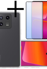NoXx Hoes Geschikt voor Xiaomi 13 Pro Hoesje Cover Siliconen Back Case Hoes Met Screenprotector - Transparant