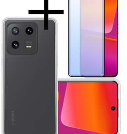 NoXx NoXx Xiaomi 13 Pro Hoesje Siliconen Met Screenprotector - Transparant