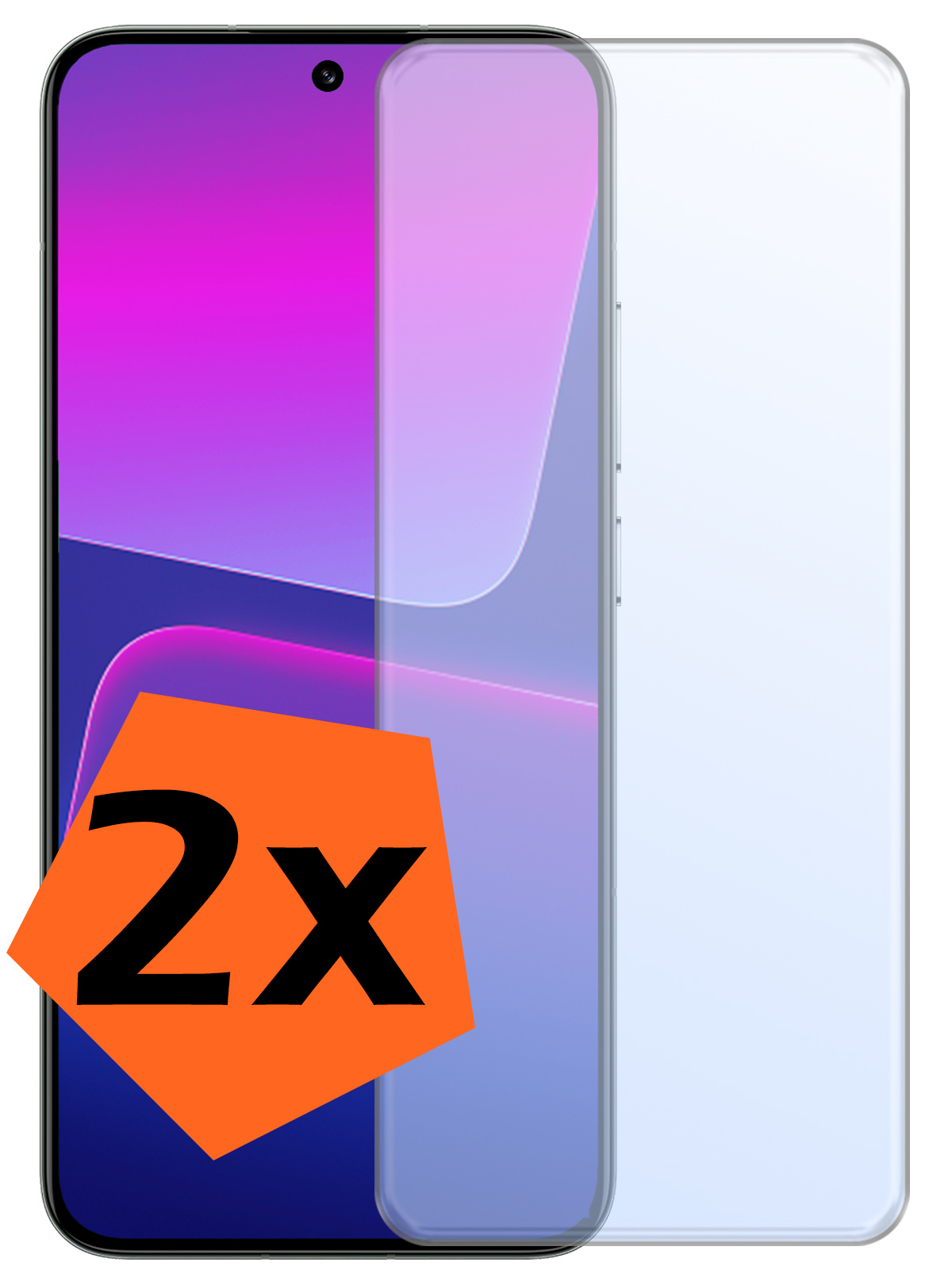 Nomfy Screenprotector Geschikt voor Xiaomi 13 Screenprotector Bescherm Glas Tempered Glass - Screenprotector Geschikt voor Xiaomi 13 Screen Protector - 2 PACK