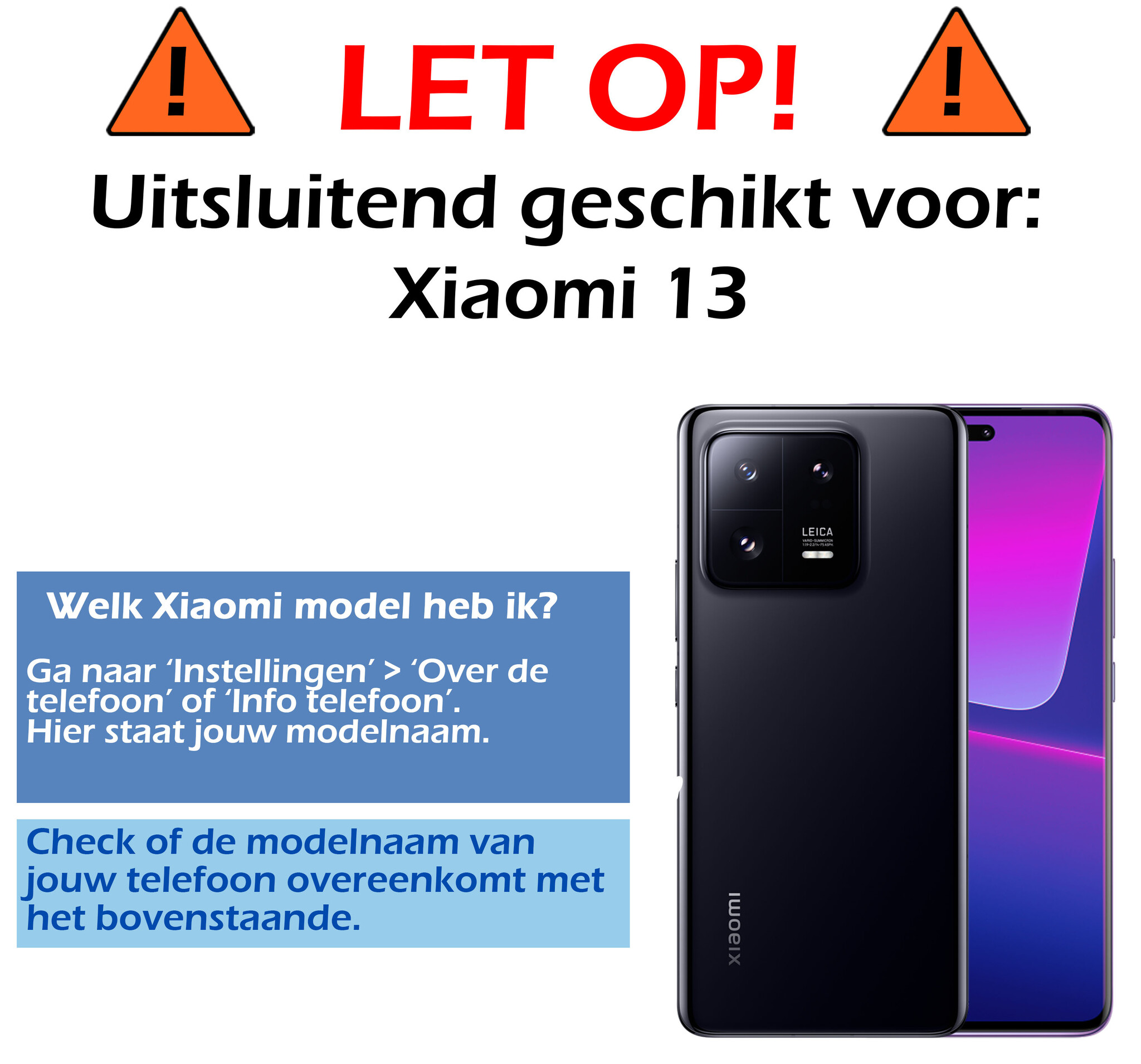 Nomfy Screenprotector Geschikt voor Xiaomi 13 Screenprotector Bescherm Glas Tempered Glass - Screenprotector Geschikt voor Xiaomi 13 Screen Protector - 3 PACK