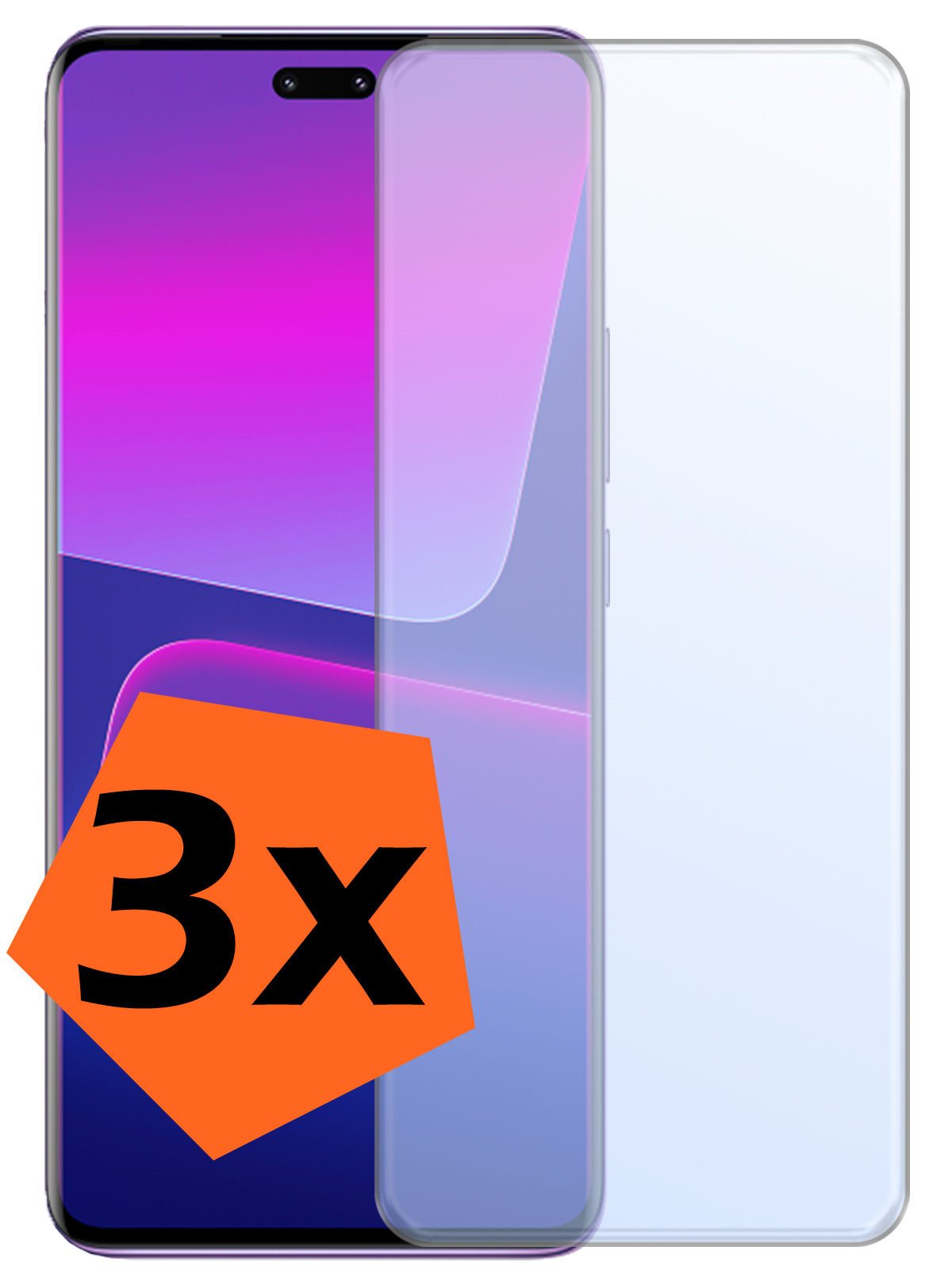 Nomfy Screenprotector Geschikt voor Xiaomi 13 Lite Screenprotector Bescherm Glas Tempered Glass - Screenprotector Geschikt voor Xiaomi 13 Lite Screen Protector - 3 PACK