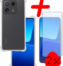 BASEY. BASEY. Xiaomi 13 Hoesje Shockproof Met 2x Screenprotector