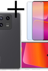 NoXx Hoes Geschikt voor Xiaomi 13 Hoesje Cover Siliconen Back Case Hoes Met Screenprotector - Transparant