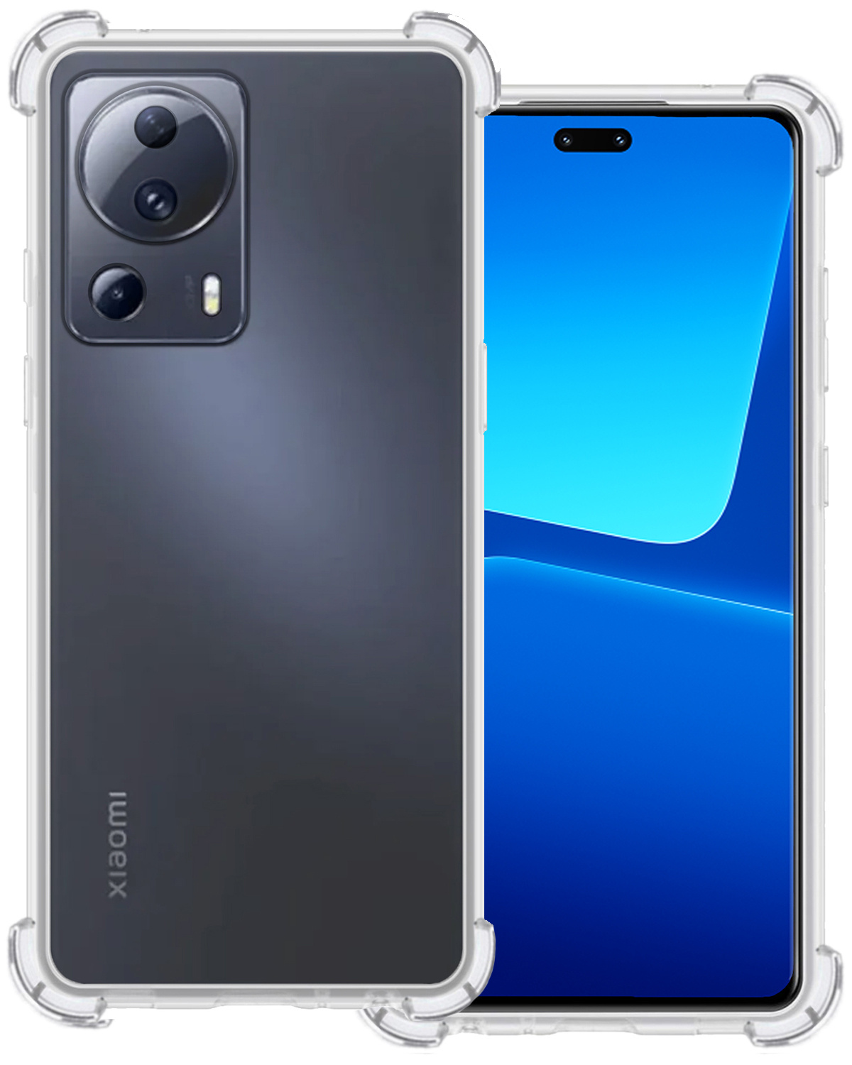 BASEY. Hoes Geschikt voor Xiaomi 13 Lite Hoesje Shock Proof Case Hoes Siliconen - Hoesje Geschikt voor Xiaomi 13 Lite Hoes Cover Shockproof - Transparant