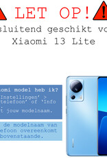 BASEY. Hoes Geschikt voor Xiaomi 13 Lite Hoesje Shock Proof Case Hoes Siliconen Met Screenprotector - Hoesje Geschikt voor Xiaomi 13 Lite Hoes Cover Shockproof - Transparant