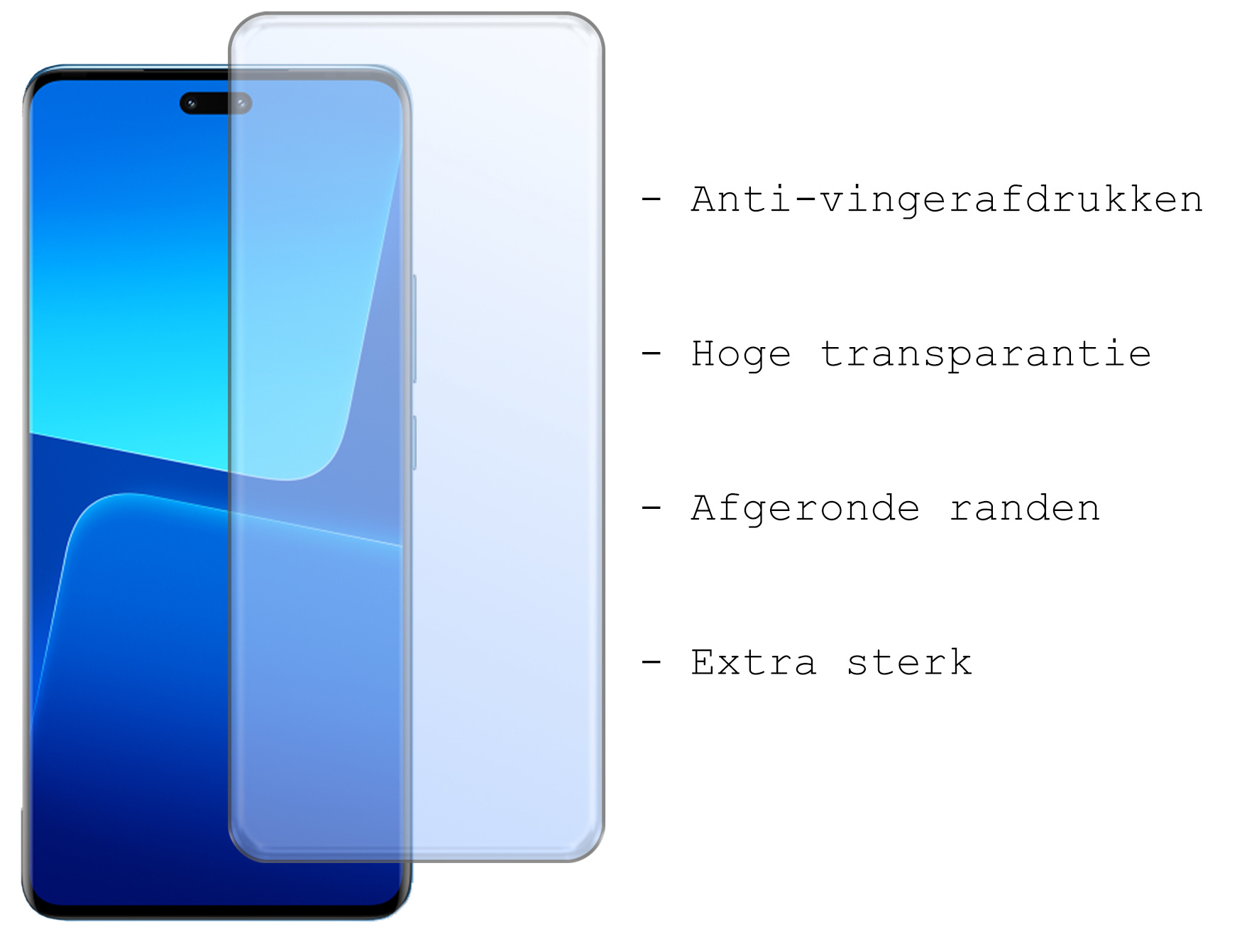 BASEY. Hoes Geschikt voor Xiaomi 13 Lite Hoesje Shock Proof Case Hoes Siliconen Met Screenprotector - Hoesje Geschikt voor Xiaomi 13 Lite Hoes Cover Shockproof - Transparant