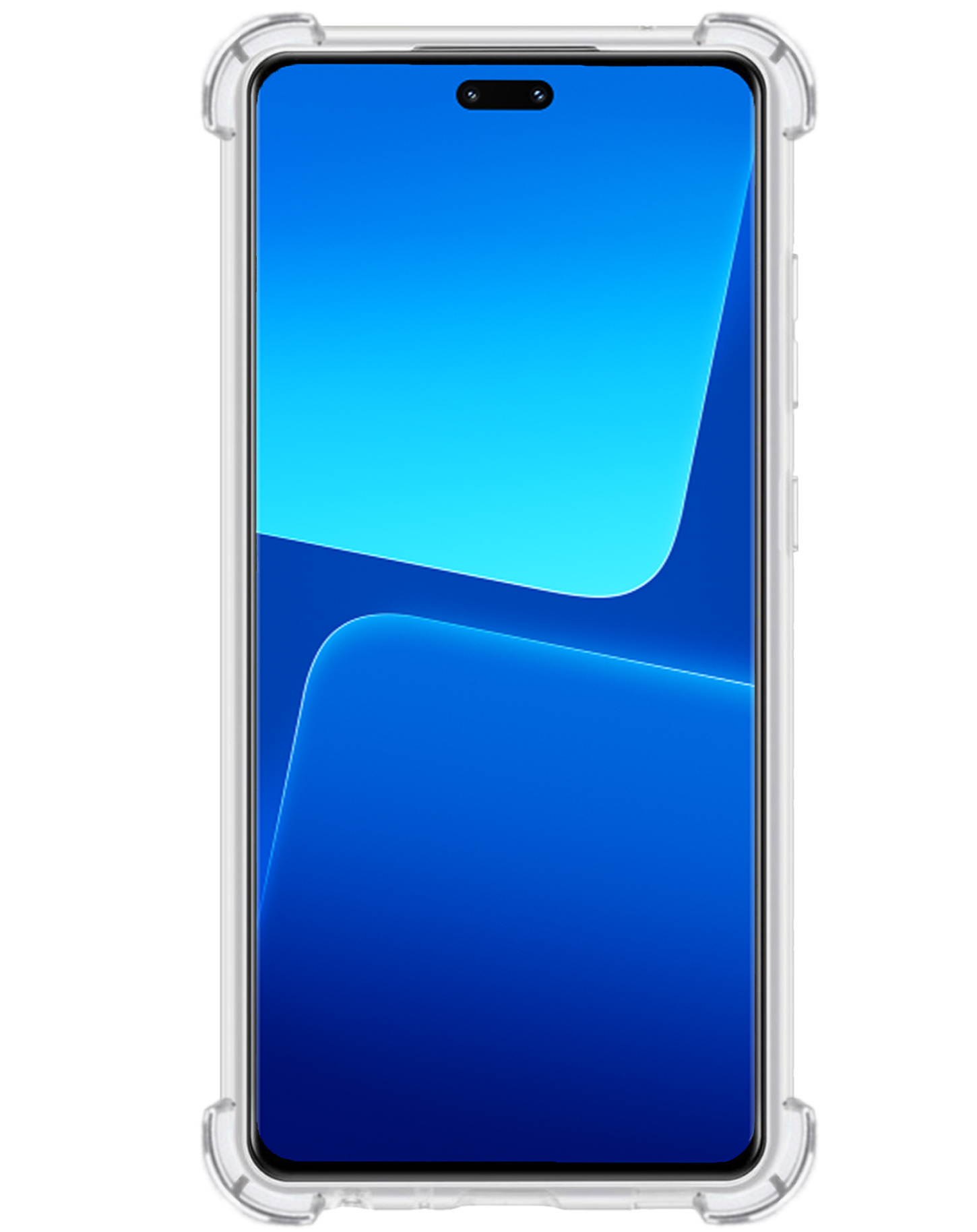 BASEY. Hoes Geschikt voor Xiaomi 13 Lite Hoesje Shock Proof Case Hoes Siliconen Met 2x Screenprotector - Hoesje Geschikt voor Xiaomi 13 Lite Hoes Cover Shockproof - Transparant