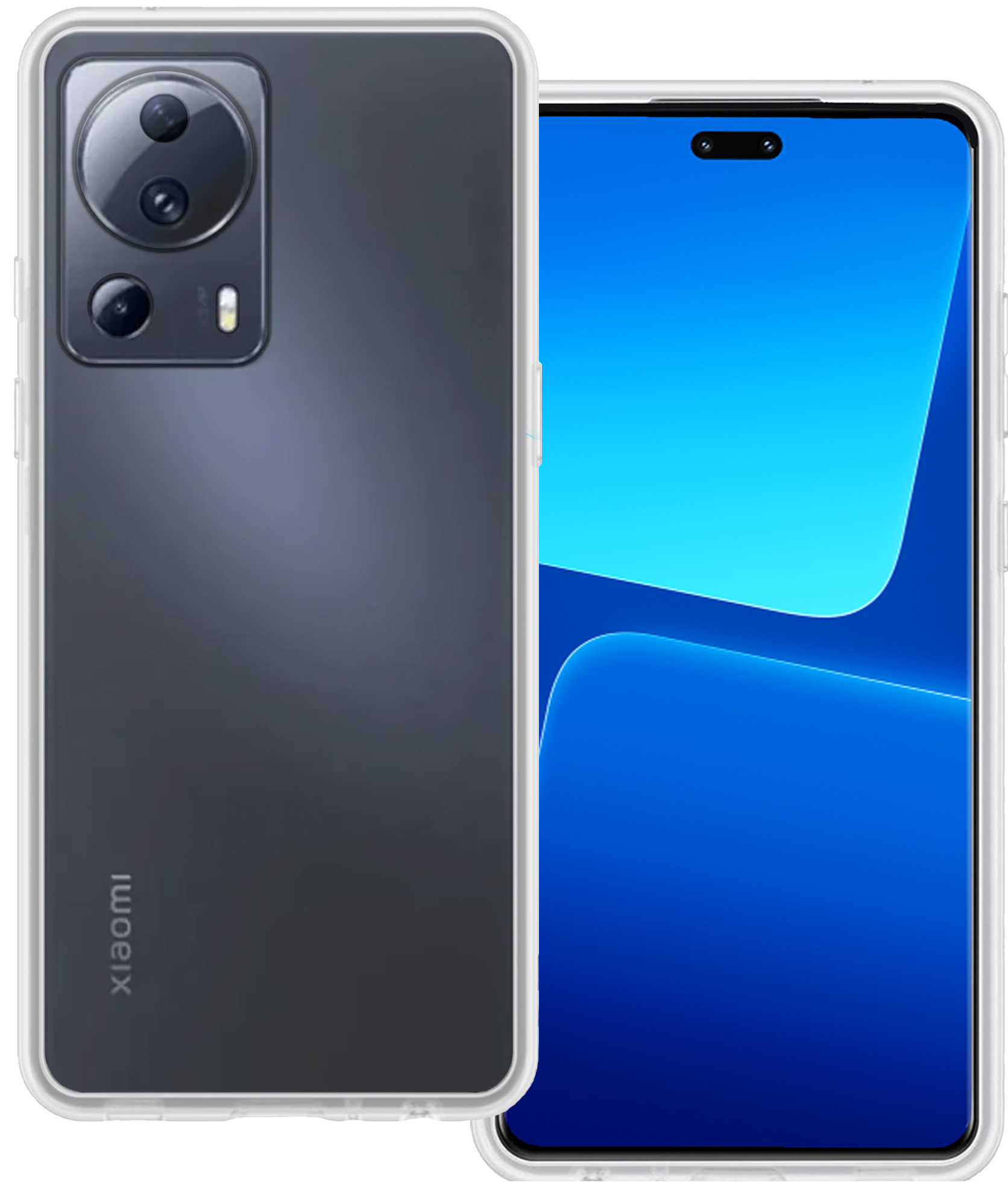 BASEY. Hoes Geschikt voor Xiaomi 13 Lite Hoesje Siliconen Back Cover Case - Hoesje Geschikt voor Xiaomi 13 Lite Hoes Cover Hoesje - Transparant