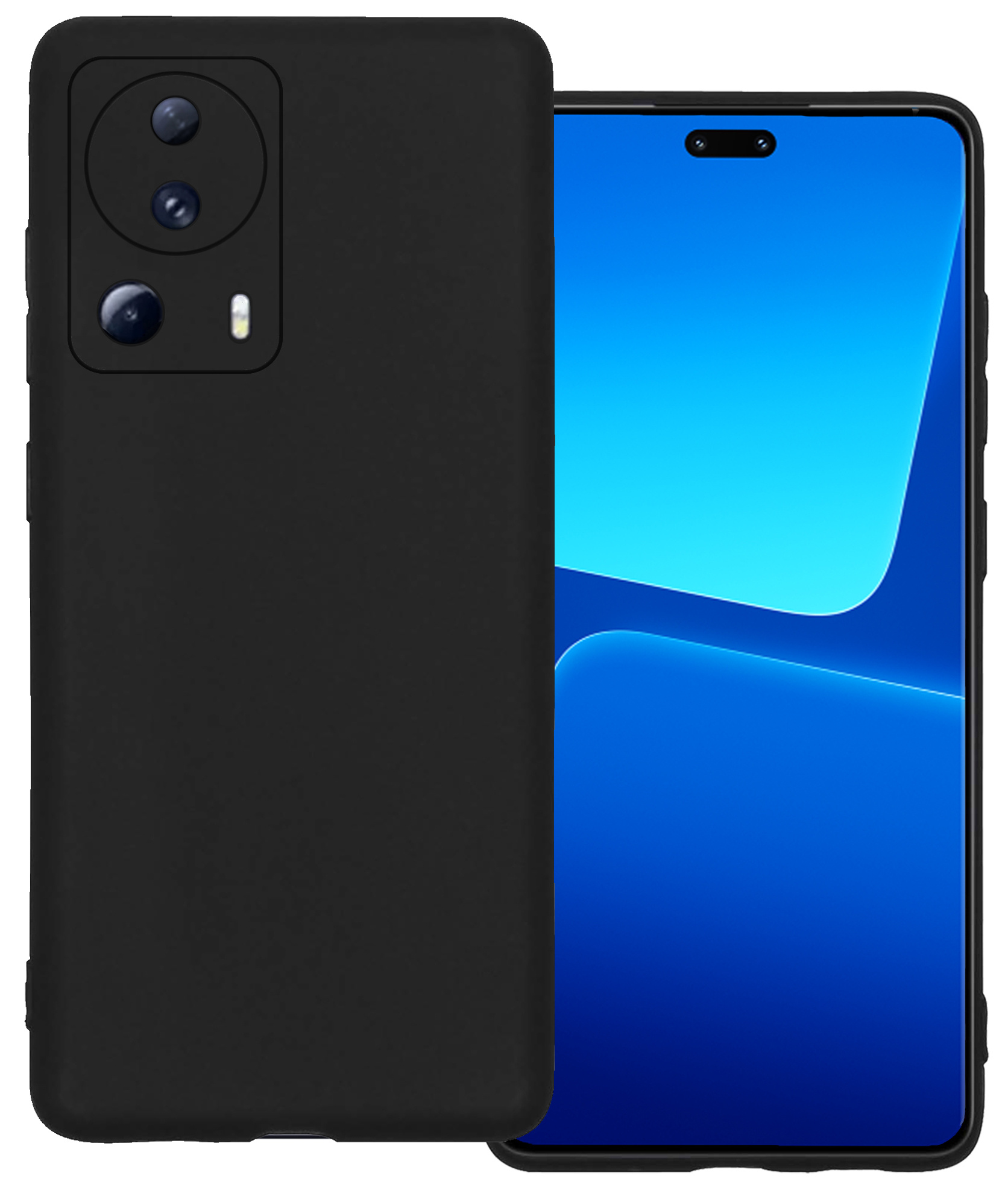 BASEY. Hoes Geschikt voor Xiaomi 13 Lite Hoesje Siliconen Back Cover Case - Hoesje Geschikt voor Xiaomi 13 Lite Hoes Cover Hoesje - Zwart