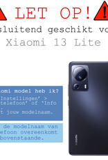 BASEY. Hoes Geschikt voor Xiaomi 13 Lite Hoesje Siliconen Back Cover Case - Hoesje Geschikt voor Xiaomi 13 Lite Hoes Cover Hoesje - Zwart - 2 Stuks