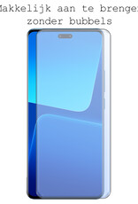 BASEY. Hoes Geschikt voor Xiaomi 13 Lite Hoesje Siliconen Back Cover Case Met Screenprotector - Hoesje Geschikt voor Xiaomi 13 Lite Hoes Cover Hoesje - Transparant