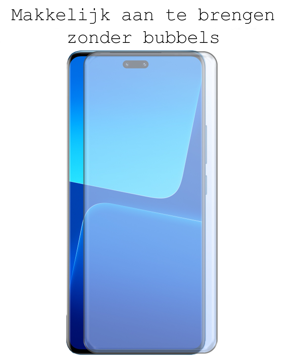 BASEY. Hoes Geschikt voor Xiaomi 13 Lite Hoesje Siliconen Back Cover Case Met Screenprotector - Hoesje Geschikt voor Xiaomi 13 Lite Hoes Cover Hoesje - Transparant