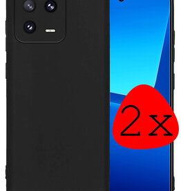 BASEY. BASEY. Xiaomi 13 Pro Hoesje Siliconen - Zwart - 2 PACK